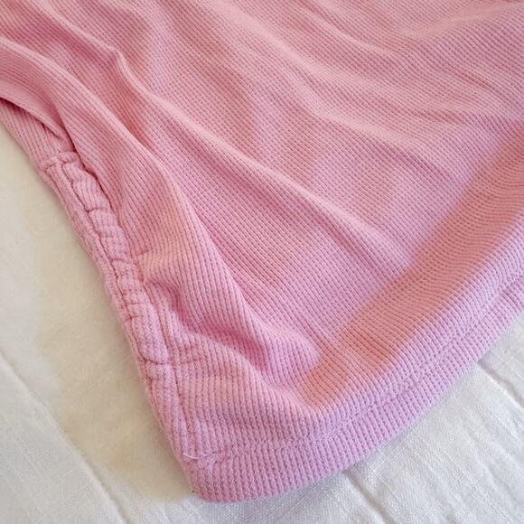 Girls Pink‎ Waffle Knit Short Sleeve Top Shirt Size 16 TRUCE Ruched Sides NEW - Picture 4 of 6
